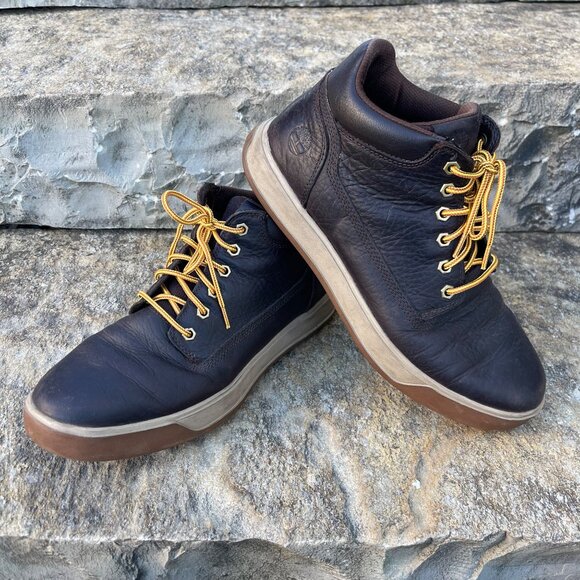 Timberland Men Leather Chukka Boots Size 10 Rustic Outdoor Workwear Cabin Rugged - Picture 3 of 12
